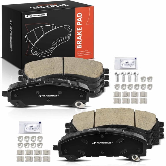 A-Premium Front and Rear Ceramic Brake Pads Set Compatible with Ford Ranger 2019 2020 2021 2022 2023, 8-Pack