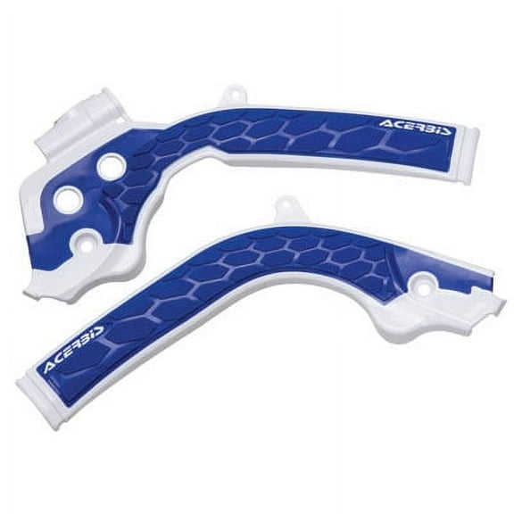 Acerbis X-Grip Frame Guards White/Blue for Husqvarna TC 125 2016-2018