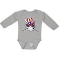 thumbnail image 3 of Inktastic 4th of July Patriot Shark Boys or Girls Long Sleeve Baby Bodysuit, 3 of 5