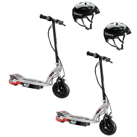 Razor E125 Rechargeable Kids Electric Motor Scooters, Black (2 Pack) +