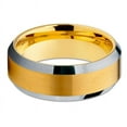 thumbnail image 3 of His and Hers - 6mm & 8mm -Tungsten Wedding Band - Yellow Gold Tungsten Ring - Yellow Gold Ring, 3 of 6