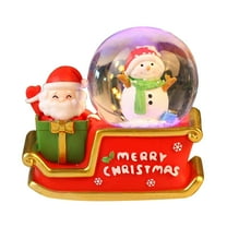 Cheapark 100ml Christmas Santa Snow Globe - Light-Up Feature for Home & Car, Festive Ornament & Holiday Gift for Xmas