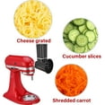 thumbnail image 2 of SURJDE Slicer Shredder Attachment fits KitchenAid Stand Mixer,Vegetable Salad Maker Accessories,Fresh Prep Attachment,Cheese Grater Attachments for Kitchen Aid Mixers Accessories Included 3, 2 of 5
