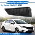 thumbnail image 2 of Parrilla de luz de niebla frontal izquierda No. 71107T9AT00 Inserciones de cubierta de luz de niebla del parachoques delantero para Honda City 2015-2017 Negro ABS 1 Pc, 2 of 6