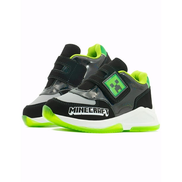 Tenis para Niño Yuyin Minecraft Creepers Velcro Negro Casual 15