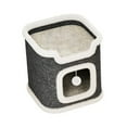 thumbnail image 1 of Rascador cuadrado para gatos, almohadilla para rascar antideslizante con bola protectora para muebles para gatos pequeños, medianos y grandes, 1 nivel, 1 of 9