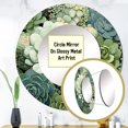 thumbnail image 4 of Designart "Green Succulents Flowers peaceful Succulents IV" Succulent Round Mirror Wall Décor Traditional - Large Green Round Mirror - Round Mirror 23" x 23" Inch, 4 of 6