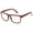 Brown, variant on IG Unisex Retro Plain Matte Finish Clear Lens Fashion Glasses in Tortoise