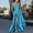 Sky Blue, variant on Ayolanni V-Neck Plus Size Dresses for Curvy Women Beige Solid Evening Gown Sleeveless Maxi Dresses Teen Girl Dresses L
