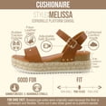 thumbnail image 2 of Cushionaire Melissa Espadrille Platform Sandals For Women with Adjustable Ankle Strap and Memory Foam Insole - Comfortable Womens Wedge Flatform Sandals for Summer, 2 of 16