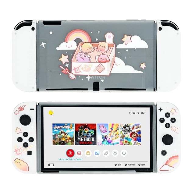 JM Para Nintendo Switch OLED Funda protectora Slim Hard Shell Soft CovJM Consola de juegos Estilo 5 JM JM