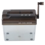 Papier manuel Shredder, simple opération boîte à poussière transparente Structure compacte Portable Shredter Manuel portable pour la maison pour l'école pour bureau gris