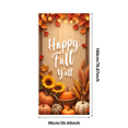 thumbnail image 4 of Wooden Background Happy Fall Banner Autumn Foliage Harvest Theme for Thanksgiving Party Indoor Decoration, 4 of 9