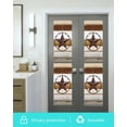 thumbnail image 5 of Window Privacy Film Brown Beige Texas Star Stained Glass Window Film Decorative Sun Block Window Cover Vintage Stars Wooden Window Clings Static Adhesive Sticker for Bathroom 23.6"x78.7", 5 of 7