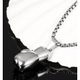 thumbnail image 3 of Chaîne de Gant de Boxe en Acier Inoxydable Punk pour Hommes et Femmes, Pendentif Collier, Argent (Femmes), 3 of 5