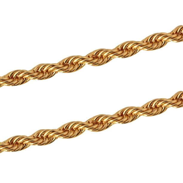 Collar para mujer, joyería para mujer, joyería para hombre y mujer, collar de cadena de oro con eslabones cubanos rellenos.