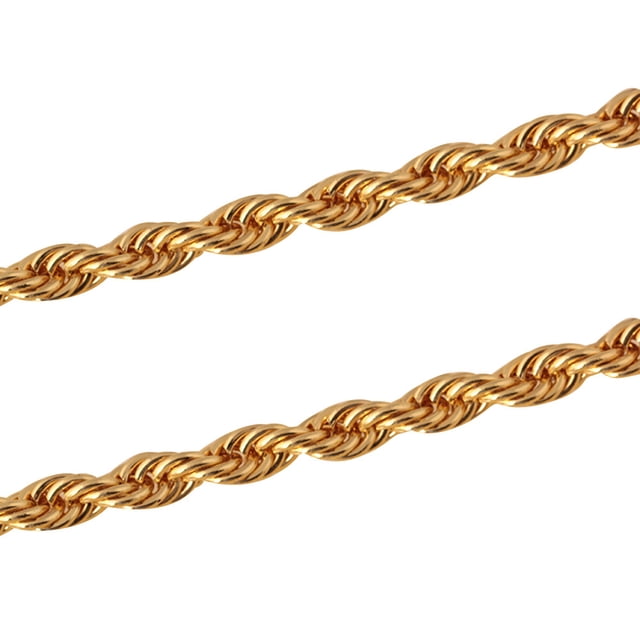Collar para mujer, joyería para mujer, joyería para hombre y mujer, collar de cadena de oro con eslabones cubanos rellenos.
