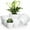 White, variant on HXRH 6 Pack Indoor Plant Pots,Plastic Planters with Saucers & Drain Holes,Resin Flower Pots,Medium to Small 7.5/6.5/5.5/4.9/4.2/3.5 Inch,for All Different Types of Plants (Green)