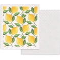 thumbnail image 3 of Swedish Dishcloths for Kitchen, Lemon Print, Reusable Dishcloths, Eco Friendly Compostable Wash Rags, Absorbent Cellulose Sponge, Bulk 6 Pack, 3 of 5