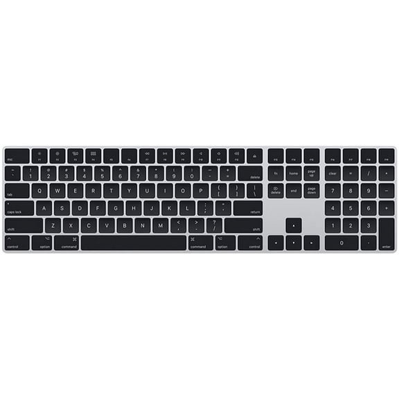 Restored Apple Magic Wireless Keyboard with Numeric Keypad A1843 - US English Silver-and-Black (Refurbished)