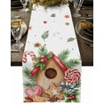 thumbnail image 5 of Christmas Pine Candy Table Runner 13x48in Non-Slip Cotton Linen Table Runners, Bird's Nest Dresser Scarves TableRunner for Dinner Kitchen Dining Wedding Party, 5 of 9