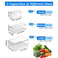 thumbnail image 3 of Organizador de nevera Pure Future, paquete de 14 unidades, cubos de almacenamiento apilables con tapas, recipientes transparentes para frutas sin BPA para verduras, alimentos y bebidas, 3 of 8