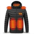 thumbnail image 4 of UPPADA Heated Jackets for Men and Women Plus Size Outdoor Heated Jacket Adjustable Temp 13 Heating Zones Usb Heated Coats Winter Hooded Jacket for Hiking Warming Jacket Coats Day, 4 of 8