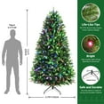 Alupssuc 7.5ft Prelit Artificial Hinged Full Christmas Tree with Remote