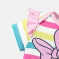 thumbnail image 3 of Disney Minnie Mouse Daisy Baby Girls Bodysuits Ruffled Short Sleeve Colorful Striped Onesies Romper Gifts Sizes 0/3M-18M, 3 of 6