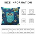 thumbnail image 6 of JRXY Throw Pillow Covers Owls Forest Owl Cute Adorable Animal Art Beautiful Beauty Bird Blue Cartoon Character Charming for Living Room Bedroom Sofa Set of 2 White, 6 of 6