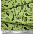 thumbnail image 2 of Soimoi Green Silk Fabric Gardening Tools & Hardware Print Sewing Fabric Yard 42 Inch Wide, 2 of 3