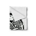 thumbnail image 2 of Celtic Soft Flannel Fleece Throw Blanket, Astronomical Druidic of a Mythical Dragon in Round Shape Form Background, Cozy Plush for Indoor and Outdoor Use, 50" x 70", Black and White, by Ambesonne, 2 of 5