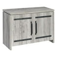 thumbnail image 1 of Pemberly Row Transitional Wood 2-Door Accent Cabinet with Metal Details in Gray, 1 of 6