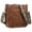 Brown, variant on KALUNMA Women Crossbody Bags Trendy Vegan Leather Shoulder Handbags With Wide Bohemian Style Strap