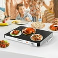 thumbnail image 2 of Costway 3PCS 16" x 12" Electric Warming Tray Tempered Glass Food Warmer with Anti-Scalding Handles, 2 of 10