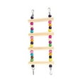 thumbnail image 2 of Zhaomeidaxi Parrot Ladder, Wooden Ladder with Colorful Beads Steps Climbing Bridge Bird Cage Play Toy for Conure Parakeet Budgie Cockatiels Lovebirds, 2 of 8