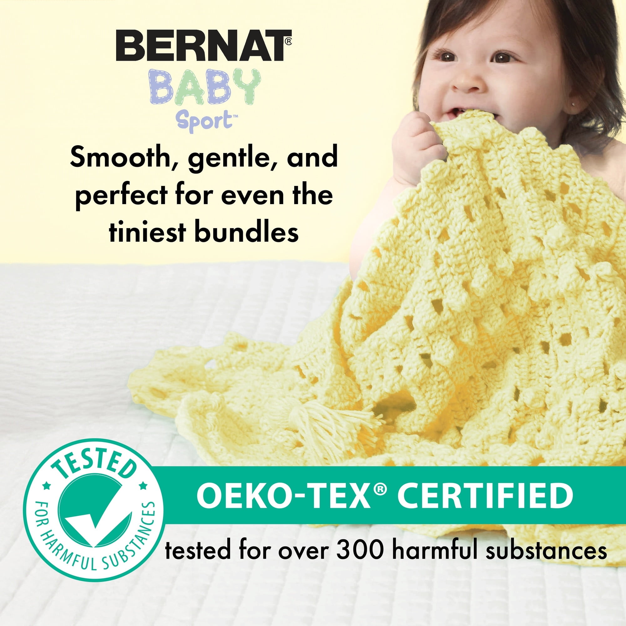 Bernat® Fil Baby Sport™, Acrylique #3 DK, 12,3oz/350g, 1256 Yards