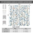 thumbnail image 4 of Boho Blue Floral Shower Curtain, Spring Colorful Botanical Flower Leaves Bohemian Fabric Shower Curtain Set with 12 Hooks, Bathroom Bathtub Accessories Decor Cloth Curtain72x72 Inch, 4 of 4