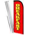 thumbnail image 1 of Vista Flags Breakfast (Red/Yellow) Windless Feather Banner Flag Kit (Flag, Pole, & Ground Mt), 1 of 4