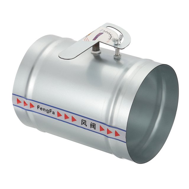 6 Inch HVAC Duct Damper Manual Volume Backdraft Damper Airflow Ducting Control Valve Silver, 2 Pcs