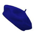 thumbnail image 2 of TOPTIE Classic Wool Beret French Style Artist Basque Beanie Hat 60% Wool-Royal Blue, 2 of 8