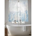 thumbnail image 5 of Blue Seahorse Coastal Sheer Curtains 72 Inch Length 2 Panels for Living Room, Summer Beach Nautical Ocean Coral Voile Kitchen Curtain Set, Luxury Privacy Drapes Window Treatment for Bedroom, 5 of 7