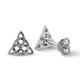 thumbnail image 1 of SilverCloseOut Aretes de Botón con Forma de Triángulo Triquetra Celta Irlandés de Plata Esterlina para Mujer - 0,27 Pulgadas, 1 of 8
