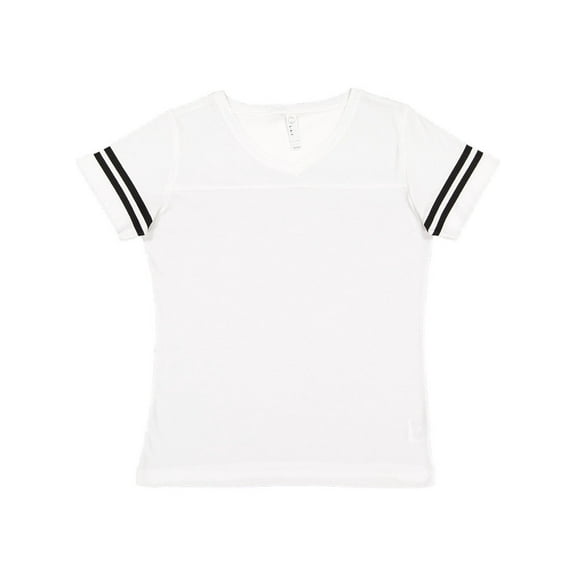 Women's Football V-Neck Fine Jersey Tee