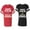 Men Red / Women Black, variant on Keep Calm King Queen Matching Couple Cotton Jerseys (Men Red / Women Black) (Men S / Women S)