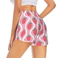 thumbnail image 3 of Sigee Strawberries for Women's Athletic Shorts High Waisted Running Shorts Pocket Sporty Short Gym Elastic Workout ShortsLarge, 3 of 9