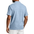 thumbnail image 5 of OIOLOYJM Golf Shirts for Men Raglan Short-Sleeve Relaxed Fit Cotton Linen Patchwork Casual Quick Dry Breathable Polo Shirts Fashion Business Workout Collared Tee Shirts Sky Blue 3XL, 5 of 7