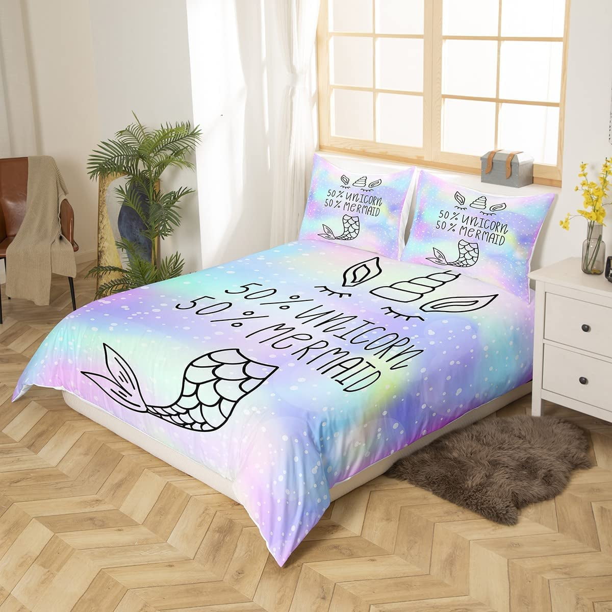 Girls mermaid bedding best sale