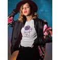 thumbnail image 2 of Astronaut Peace Sign T-Shirt Shaped T-Shirt Women -Image by Shutterstock, Female 3X-Large, 2 of 4
