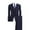 Navy, variant on Men Suit Blazer,Mens Business Casual Outfits,Elegant Four Piece formal Suit Set Featuring Slim Fit Button With Matching Shirt Pants and Tie for Party Events